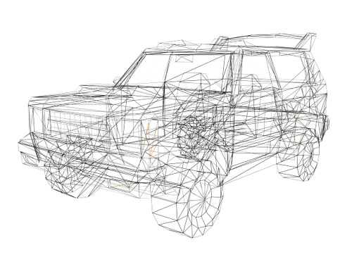 Cab wireframe